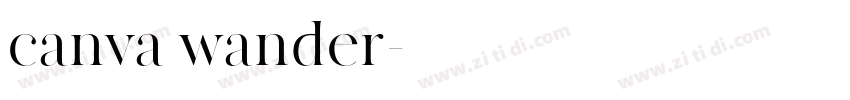 canva wander字体转换